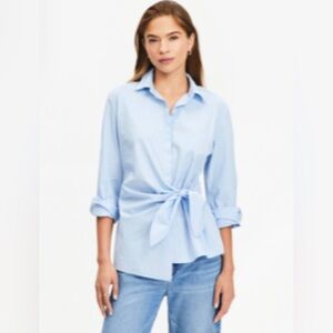 Loft poplin wrap shirt